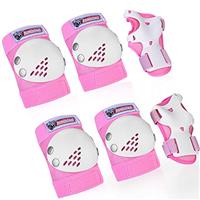 Youth/Kids Knee Pads Elbow Pad Wrist Guards Protective Gear Set for 3-15 Years Child Roller Skates Skateboard Inline Rollerblading Cycling BMX Bike Skating Scooter Riding and Other Outdoor Sports