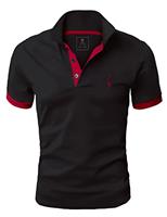 GLESTORE Mens Short Sleeve Polo Shirts Golf T-Shirts for Men Cotton T Shirt Poloshirt