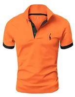 GLESTORE Mens Short Sleeve Polo Shirts Golf T-Shirts for Men Cotton T Shirt Poloshirt