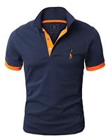 GLESTORE Mens Short Sleeve Polo Shirts Golf T-Shirts for Men Cotton T Shirt Poloshirt