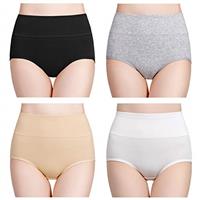 wirarpa Ladies Knickers Cotton Full Briefs High Waisted Underwear Panties for Women Multipack