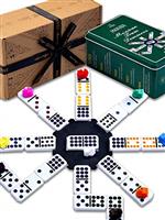 Jaques of London Mexican Train Dominoes Game | Dominos Set for Children & Adults | Traditional Family Tile Games in a Tin Box | Since 1795