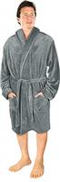 NY Threads Luxury Mens Dressing Gown Super Soft Fleece Bath Robe Cozy Shawl Collar Loungewear and Nightwear