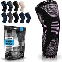 POWERLIX Knee Compression Sleeve - Best Knee Brace for Knee Pain for Men & Women Knee Support for Running, Basketball, Volleyball, Weightlifting, Gym, Workout, Sports