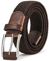 BULLIANT Mens Belt, Elasticated Stretch Weave Belt 1 3/8",Casual Braided Woven Golf Belts for Mens Womens Jeans