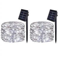 BOLWEO [2 Pack] Solar Powered String Lights,Solar Garden Lig