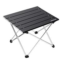 Ledeak Portable Camping Table, Lightweight Folding Table with Aluminum Table Top and Carry Bag, Easy to Carry, Perfect for Outdoor, Picnic, Cooking, Beach, Hiking, Fishing