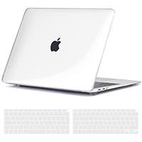 TECOOL Case compatible with MacBook Air/Pro, Plastic Snap On Hard Shell Cover & UK EU Keyboard Protector