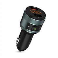 ZeaLife Bluetooth FM Transmitter, Wireless Radio Adapter for Car with QC 3.0 Fast Charging Port Hands Free Calling Car Charger and Music Player Kit Dual USB Ports Support USB Flash Drive
