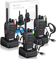 eSynic 3Pack Professional Walkie Talkies for Adults Rechargeable Walkie Talkies Best 16CH Walkie Talkies Hand Free VOX Walkie Talkies With Earpieces& LED Lights Wonderful Gifts