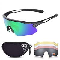 Snowledge Sports Sunglasses UV 400 Protection, Cycling Glasses with TR90 Superlight Frame for Men Women Cycling Climbing Fishing Driving Golf