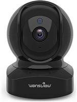wansview CCTV Camera, 2K WiFi Baby Monitor Camera with Night Vision and APP, Real-time Alert, 2-Way Audio, Pan/Tilt, SD Card Storage, Works with Alexa Q5 Black
