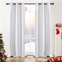 Deconovo - Pair of Eyelet Blackout Curtains for Bedroom and Sizes