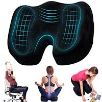TheComfortZone Seat Cushion for Office Chair Lower Back Pain Relief, Non-Slip Coccyx Cushion Enhance