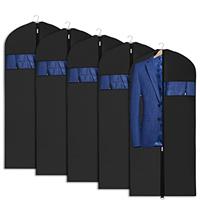 Univivi Premium Dress Bag for Hanging Clothes, 60 Inch Dress Cover Garment Bags for Storage, Clothes Covers with Zipper & Eye-Hole for Dresses, Suits, Coats, Jackets, 1 Pack - Gray