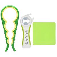 Latest Jar Opener and Bottle Opener with Silicone Jar Gripper to Remove Stubborn Lids, Pull Tabs and Bottles-Designed for Weak Hands,Seniors, Arthritis - Ideal for Elderly and Women