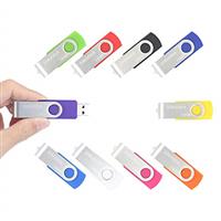 ENUODA Memory Stick 8GB 5 Pack USB 2.0 Flash Drive Swivel Design Fold Storage Thumb Drive (Black Purple Green Blue Red)