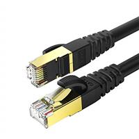 KASIMO CAT 8 Ethernet Cable Round Network Internet Ethernet LAN Cable,High Speed 40Gbps 2000Mhz SFTP LAN Wires Internet Patch Cable with RJ45 Gold Plated Connector for Switch/Router/Modem