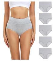 wirarpa Ladies Knickers Full Briefs High Waisted Cotton Underwear Panties for Women 5 Pack