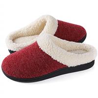 Wishcotton Women's Fur Fleece Slippers with Cozy Memory Foam