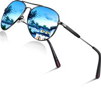 DADA-PRO Sunglasses Mens Polarised Sunglasses Womens Pilot Sun glasses Black Designer UV Protection Mirrored Reflective Dark Shades for Driving Hiking Running