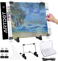 ARTDOT A4 A3 LED Light Pad for Diamond Painting, USB Powered Light Board Kit, Adjustable Brightness with Detachable Stand and Clips