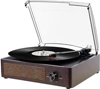 Vinyl Record Player Wireless Bluetooth Turntable with Speakers for Records Belt-Driven Vintage Turntable Support 3-Speed, Headphone, RCA Line, AUX-in for LP Vinyl Players Home Decoration White