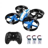 Holy Stone HS210 Mini Drone for Kids and Beginners RC Nano Quadcopter Indoor Small Helicopter Plane with Auto Hovering, 3D Flip, Headless Mode and 3 Batteries, Great Gift Toy for Boys and Girls, Blue