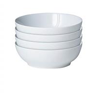 Denby - Halo Speckle Coupe Dinner Set For 4 - 12 Piece Ceramic Tableware - Dishwasher Microwave Safe Stoneware Crockery - Reactive Glaze, Grey - 4 x Dinner Plate, 4 x Medium Plate, 4 x Cereal Bowl