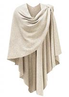 PULI Womens Cross Front Shawl Wraps Elegant ponchos Finely Draped Knitted Cape Cardigan For Evening dress Wedding Shawls