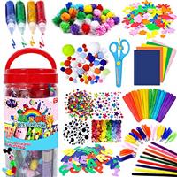 FunzBo Arts and Crafts Supplies Kit for Kids Toddlers Age 4 5 6 7 8 9 - All in One D.I.Y. Crafting Kindergarten Homeschool Supply Set Kids Toys Brithdays Day Gifts