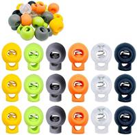 CKANDAY 60 Pcs Plastic Cord Locks, Single Hole End Spring To