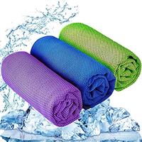 YQXCC 3 Pcs Cooling Towel (120x30 cm) Cool Cold Towel for Neck, Microfibre Ice Towel, Soft Breathable Chilly Towel for Yoga, Golf, Gym, Camping, Running, Workout & More Activities