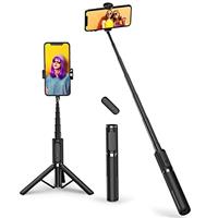 ATUMTEK Selfie Stick Tripod, Extendable 3 in 1 Aluminum Bluetooth Selfie Stick with Wireless Remote for iPhone 13/13 Pro/12/11 Pro/XS Max/XS/XR/X/8/7, Samsung Huawei LG Google Sony Smartphones