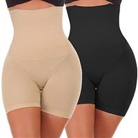NINGMI Women High-Waisted Tummy Control Bodyshaper Butt Lifter Boyshorts Control Knickers Slimming Briefs