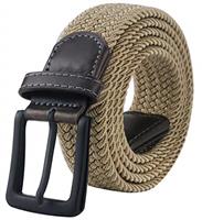 maikun Stretch Mens Belt, Braided Elastic Belt for Men