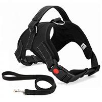 Musonic No Pull Dog Harness, Breathable Adjustable Comfort, Free Leash Included, for Small Medium Large Dog, Best for Training Walking