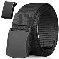 Nylon Belt, Men Military Tactical Breathable Belt, fast through the airport security, Metal Buckle+Plastic Buckle, Skater Belt 51.18in(130cm)