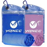YQXCC 2 Pack Cooling Towel (120x30 cm) Ice Towel for Neck, Microfibre Cool, Soft Breathable Chilly for Yoga, Golf, Gym, Camping, Running, Workout & More Activities