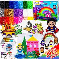 FunzBo Fuse Beads for Kids Craft Art - 23000PCS 5mm Bead 106 Patterns Fusebead Melty Fusion Colored Arts and Crafts Set for Boys Girls Age 4 5 6 7 8 Year Old Classroom Brithdays Gifts for Kids (Mega)