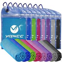 YQXCC 2 Pack Cooling Towel (120x30 cm) Ice Towel for Neck, Microfibre Cool, Soft Breathable Chilly for Yoga, Golf, Gym, Camping, Running, Workout & More Activities