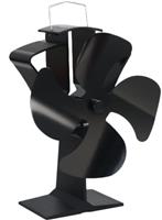 Tomersun 4 Blades Stove Fan Heat Powered Wood/Log Burner Fan Eco Friendly Heat Circulation for Wood/Log Burner/Fireplace
