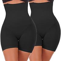 NINGMI Women High-Waisted Tummy Control Bodyshaper Butt Lifter Boyshorts Control Knickers Slimming Briefs