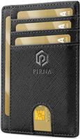 PIRNA Slim Wallet for Men | RFID Blocking Minimalist Credit Card Holder Lightweight Card Wallet with Gift Box