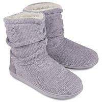 LongBay Ladies' Chenille Knit Warm Boots Slippers Soft Plush Fleece Booties Slipper Memory Foam Women Bootee Slippers House Shoes