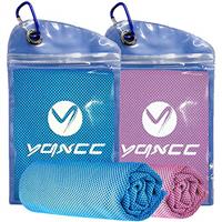 YQXCC 2 Pack Cooling Towel (120x30 cm) Ice Towel for Neck, Microfibre Cool, Soft Breathable Chilly for Yoga, Golf, Gym, Camping, Running, Workout & More Activities