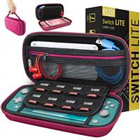 Orzly Carry Case for Nintendo Switch Lite Protective Hard Shell Portable Travel Carry Case with Storage for Accessories & Game Cartridges
