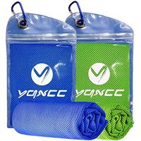 YQXCC 2 Pack Cooling Towel (120x30 cm) Ice Towel for Neck, Microfibre Cool, Soft Breathable Chilly for Yoga, Golf, Gym, Camping, Running, Workout & More Activities