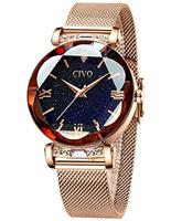 CIVO Womens Watches Stainless Steel Analogue Designer Elegant Waterproof Classic Dress Casual Wrist Watches for Woman