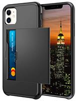 Coolden for iPhone 11 Case with Card Holder Armor Shockproof Heavy Duty Protective Hard PC Back Soft TPU Bumper Card Slot Wallet Case Cover for iPhone 11